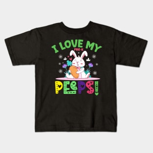 I Love My Pre-K Peeps! Kids T-Shirt